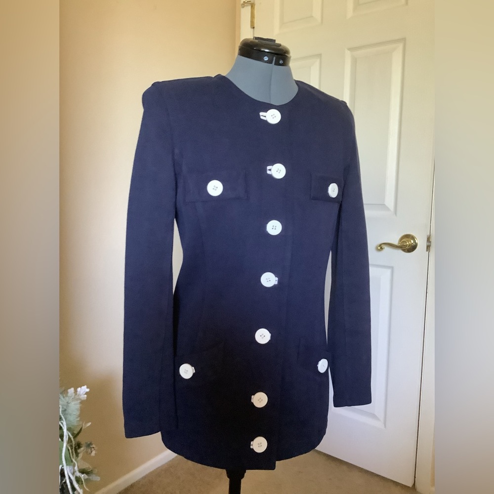 Adrienne Vittandini Navy blue 2 piece dress